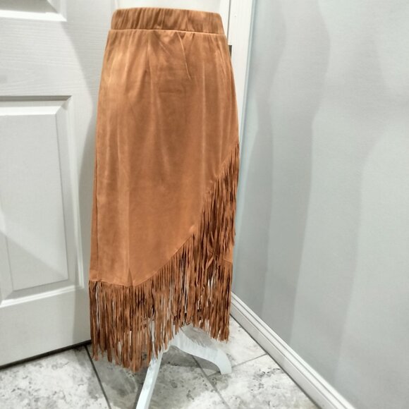 Faux Suede Midi Skirt by American West, Size Medium, NWT - Picture 2 of 13